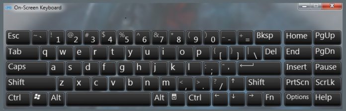 On Screen Keyboard Windows 10