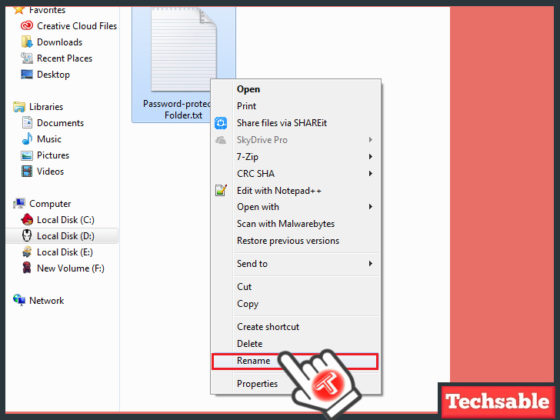 How To Lock A Folder In Windows 7 Using Batch File - Techsable