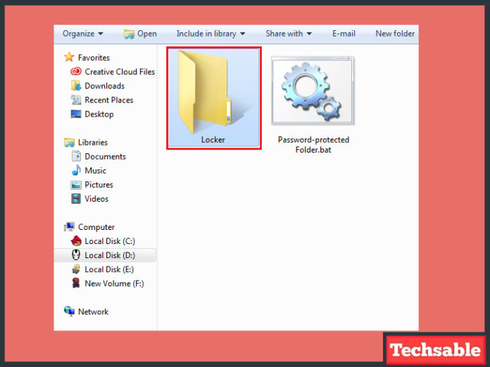 windows 7 how to lock a folder