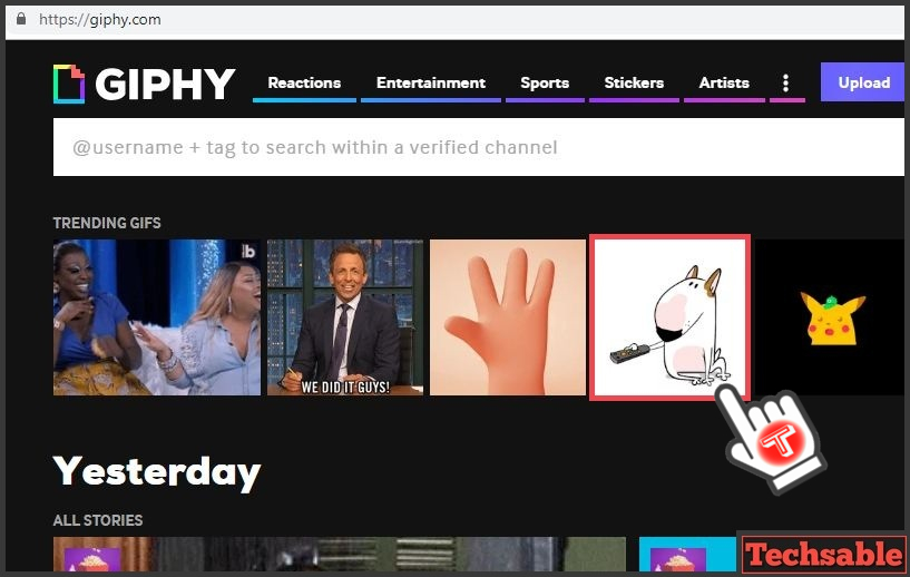 Techsable.com-How to Download GIF from Giphy on windows mac