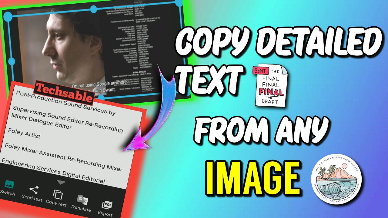 how to copy text from picture in android