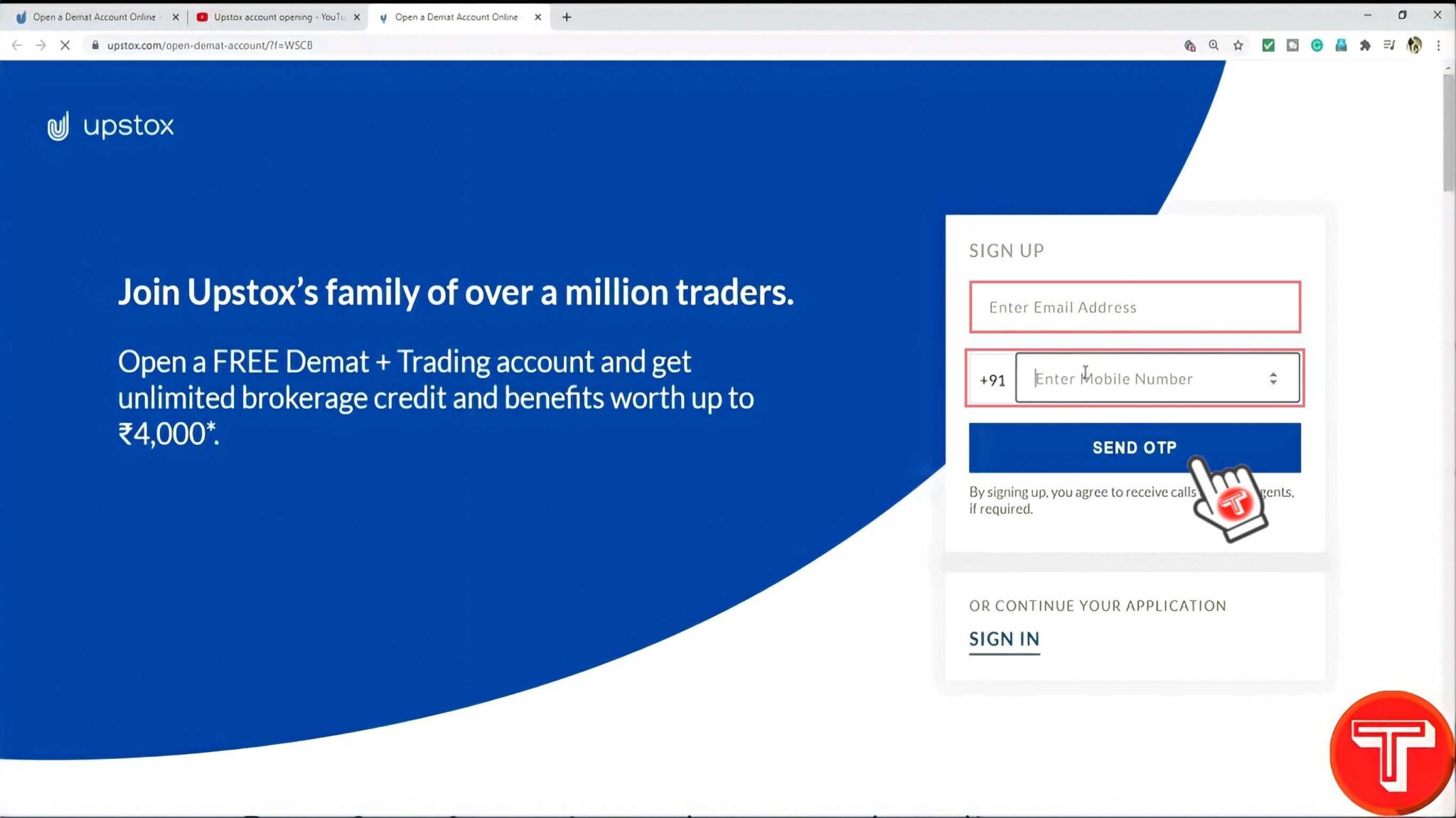How To Create Upstox Account Upstox Account Opening Process STEP BY