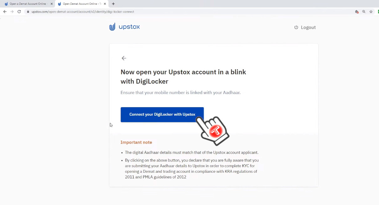 create upstox account