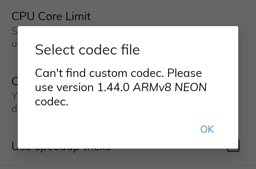 1.44.0 ARMv8 Neon Codec mx player